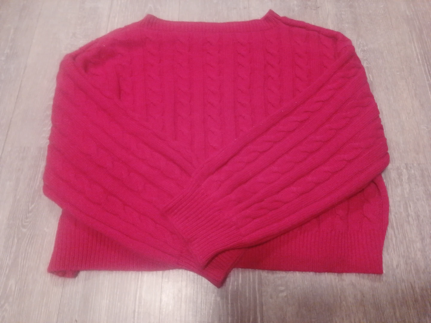 Women's Pink Cable Knit Sweater