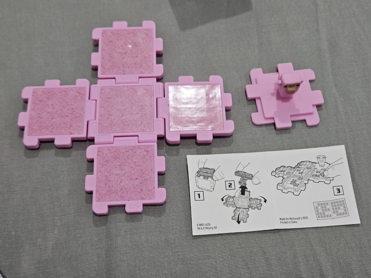 Minecraft Movie Cute Pink Toy with Stickers - photo 3