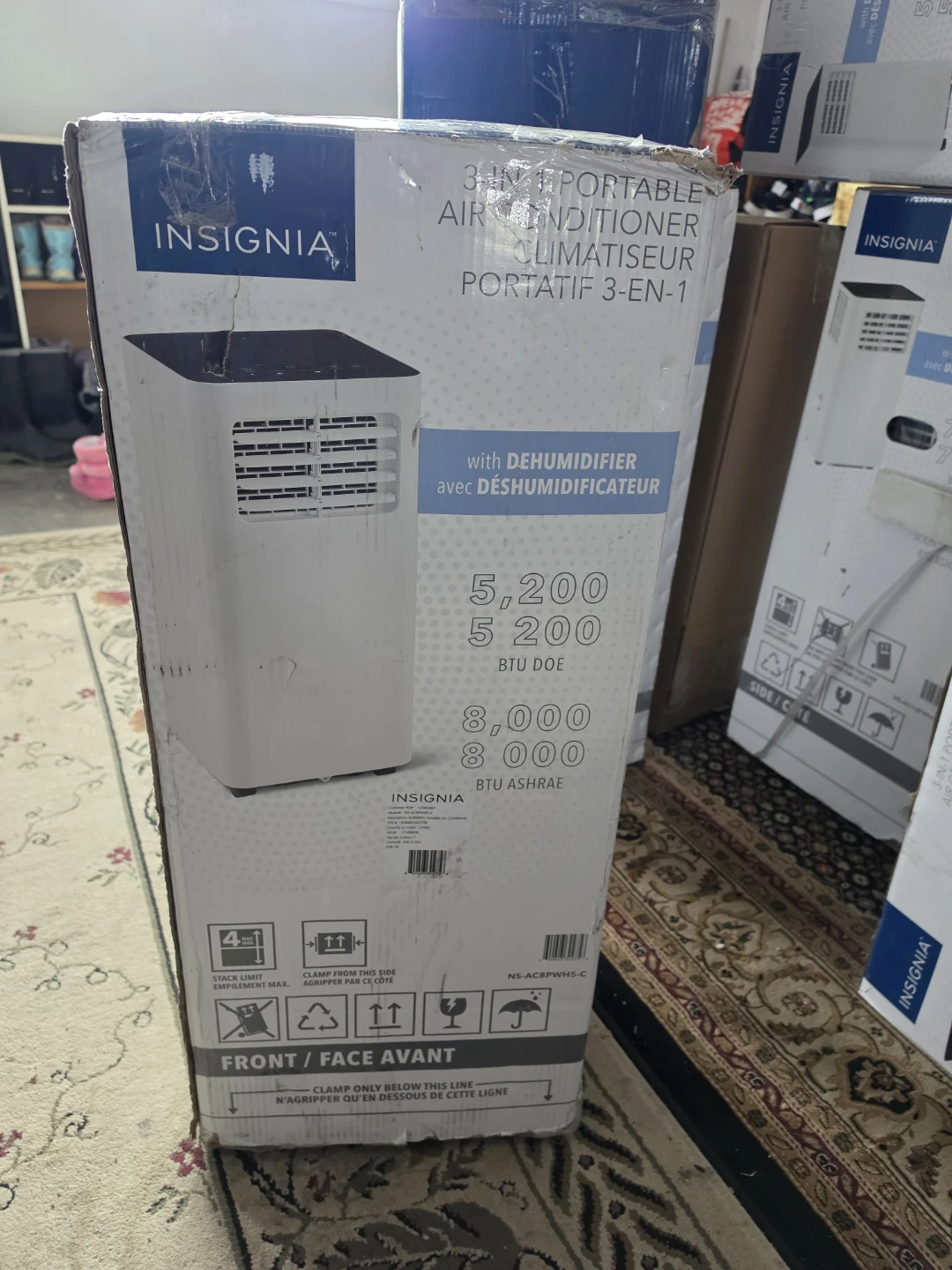 Insignia 3-in-1 Portable Air Conditioner with Dehumidifier