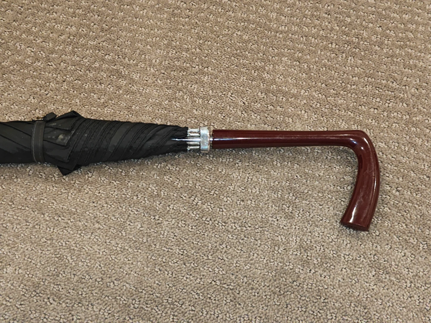 2-in-1 Walking Stick Umbrella - Automatic Open - 40" Canopy - photo 2