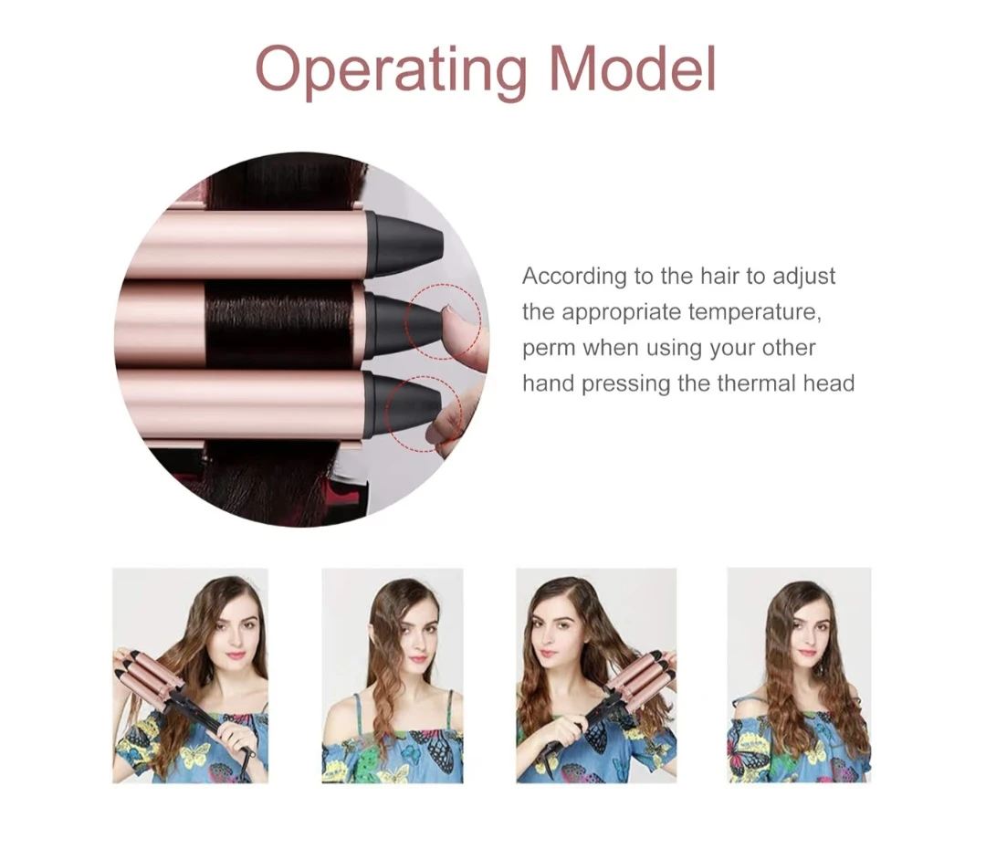 3 Barrel Ceramic Curling Iron Wand - photo 5
