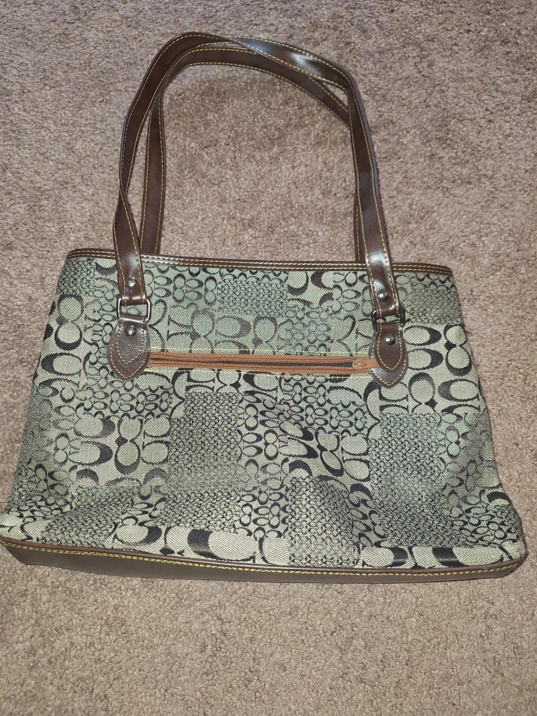 Faux Leather Tote Bag( shoulder bag - photo 2
