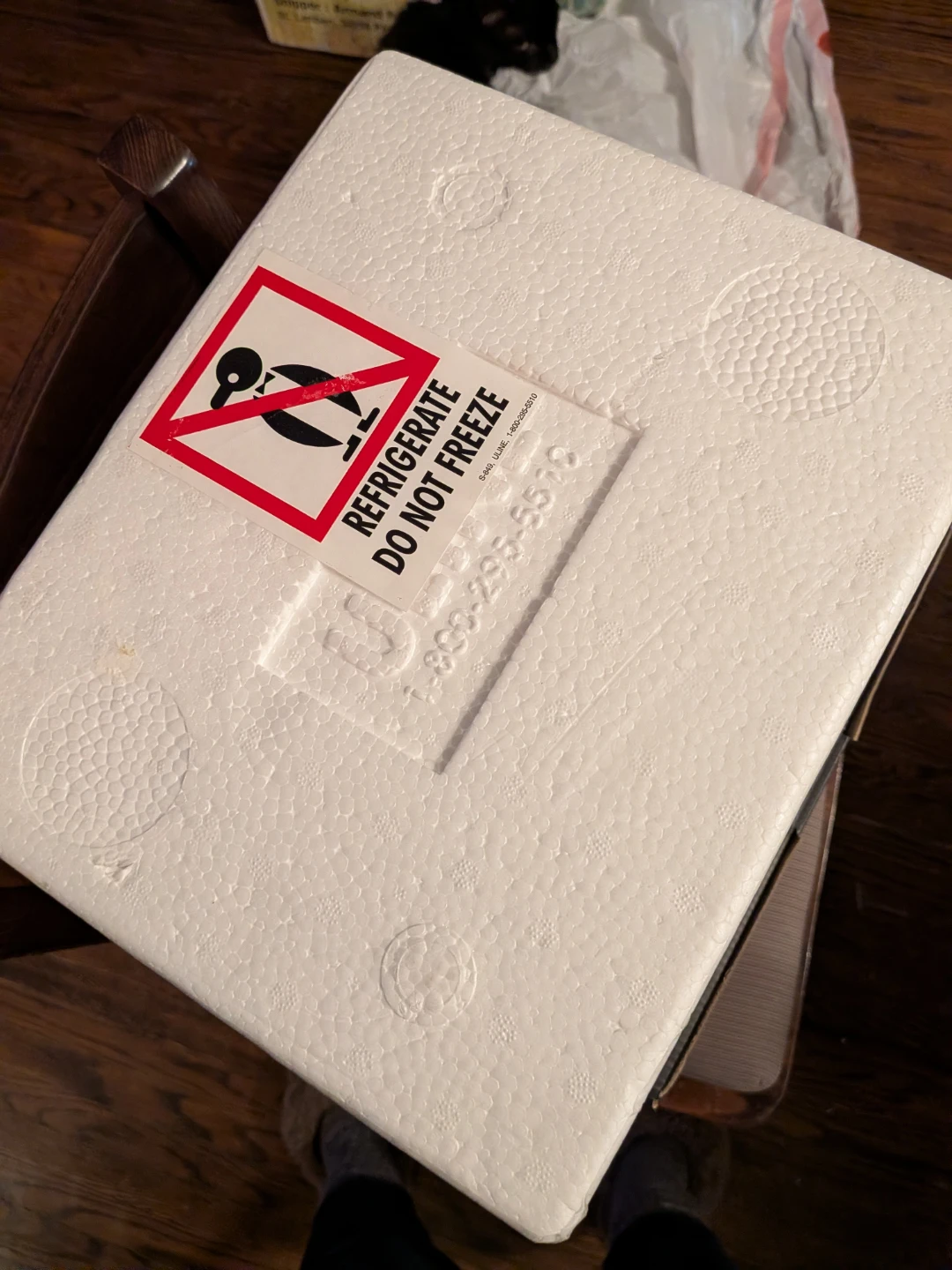 Set of two small white Styrofoam Cooler Boxes - photo 2