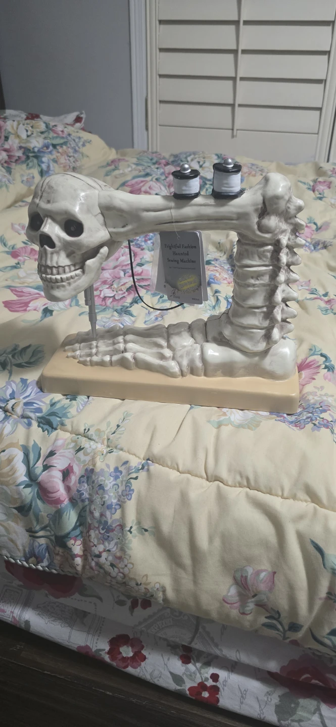 Frightful Fashions Skeleton Sewing Machine