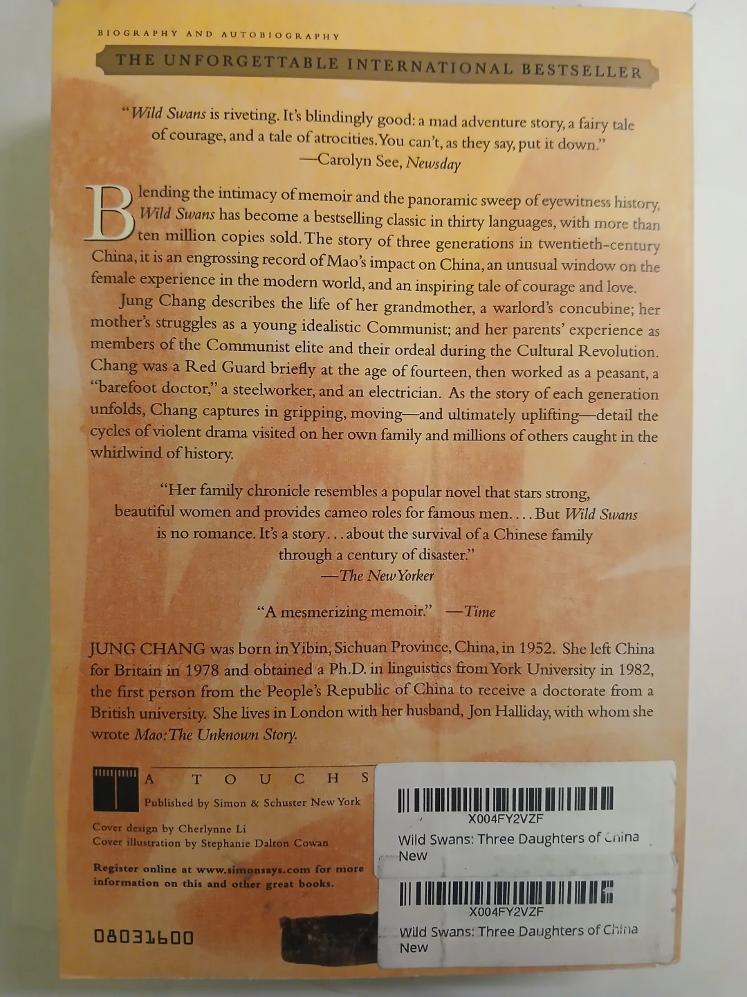 Wild Swans: Three Daughters of China by Jung Chang - photo 2