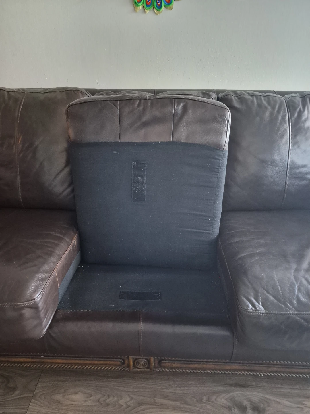 Ashley, 2 pieces Brown Genuine Leather Sofa and Armchair Set - photo 2