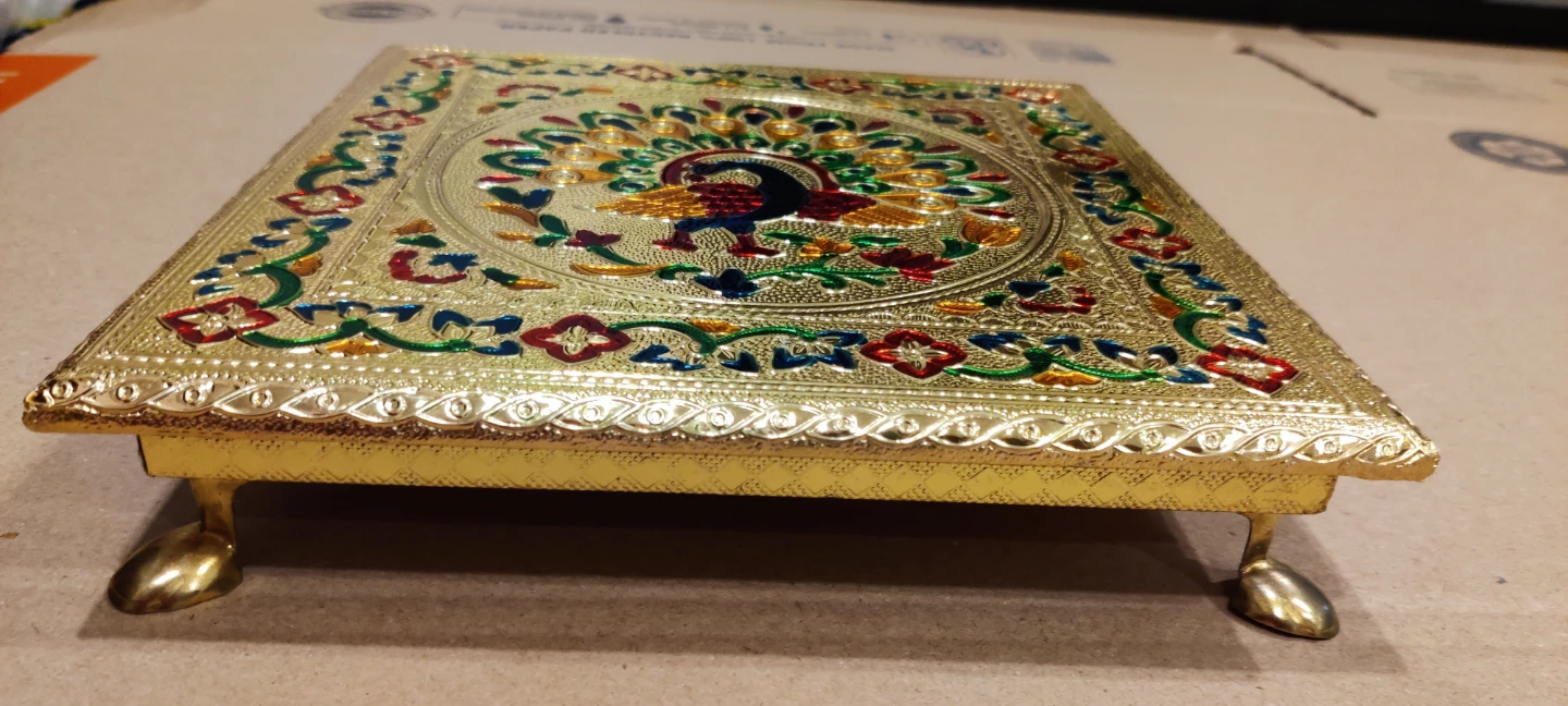 Decorative Peacock Golden Stand for Pooja room - photo 2