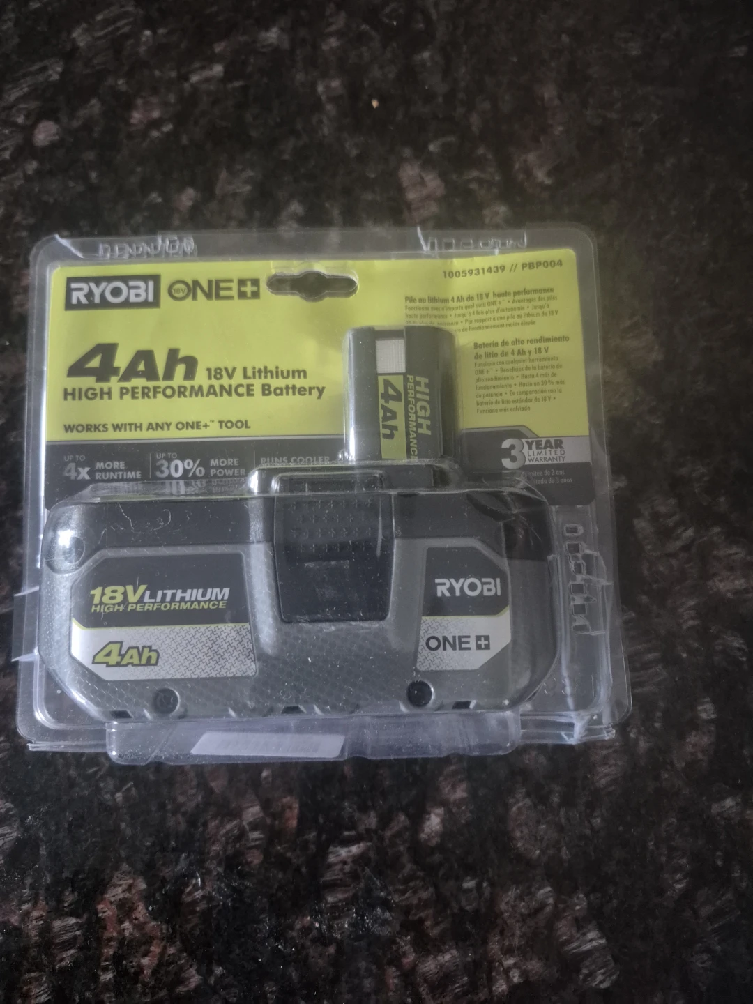Ryobi ONE+ 18V Lithium-Ion 4.0 Ah High Performance Battery