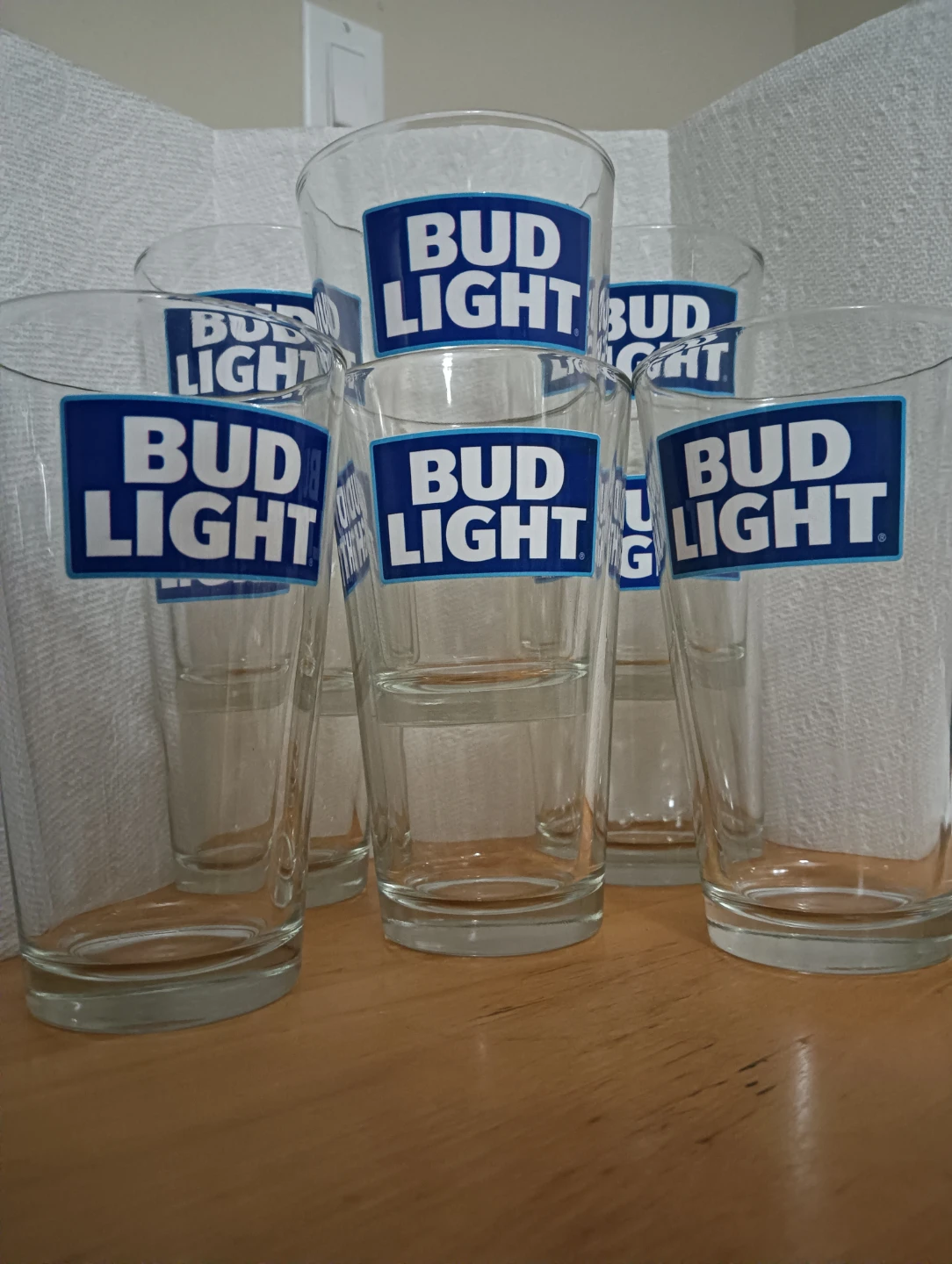 Bud Light Glasses - Set of 8