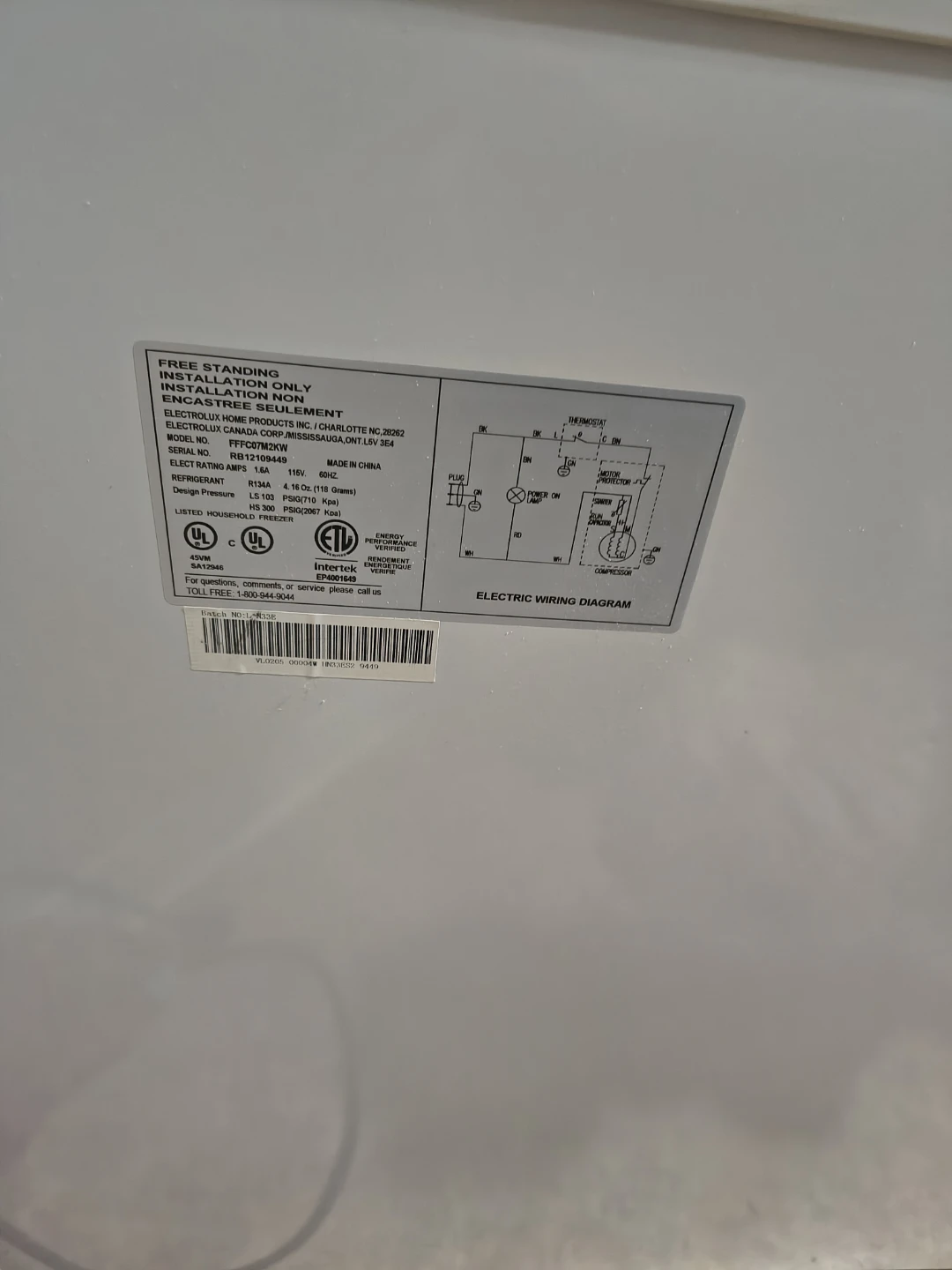 Electrolux Chest Freezer - photo 2