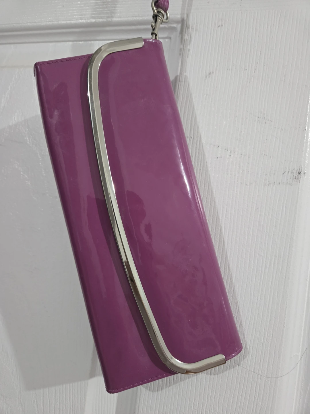 Purple Patent Clutch Wallet