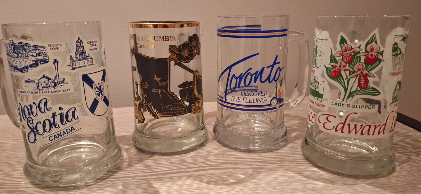 Collection of Canadian City & Province Themed Beer Mugs