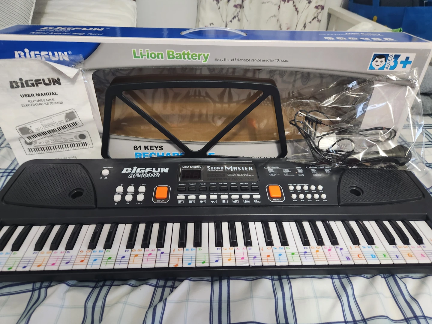 BIGFUN 61 Keys Rechargeable Electronic Keyboard BF-600C - photo 4
