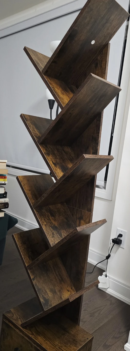 Rustic Tree Bookshelf with Drawer - photo 2