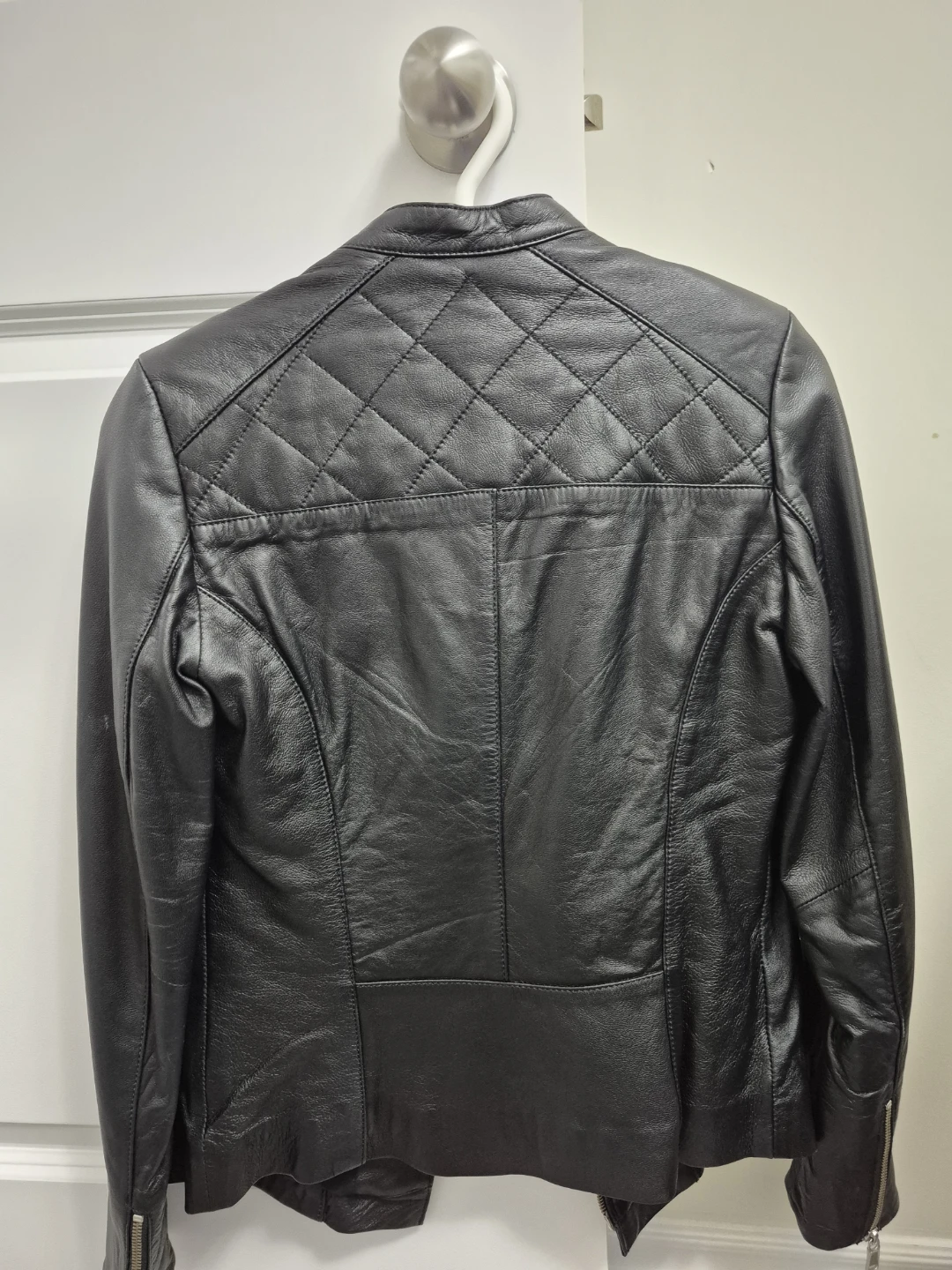 DANIER Quilted Black Leather Moto Jacket - photo 4