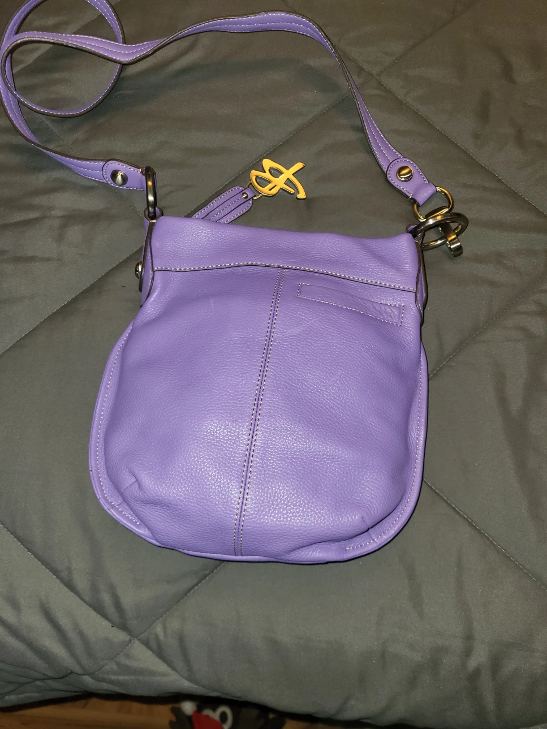 B Makowsky Purple Leather Shoulder Bag - photo 2