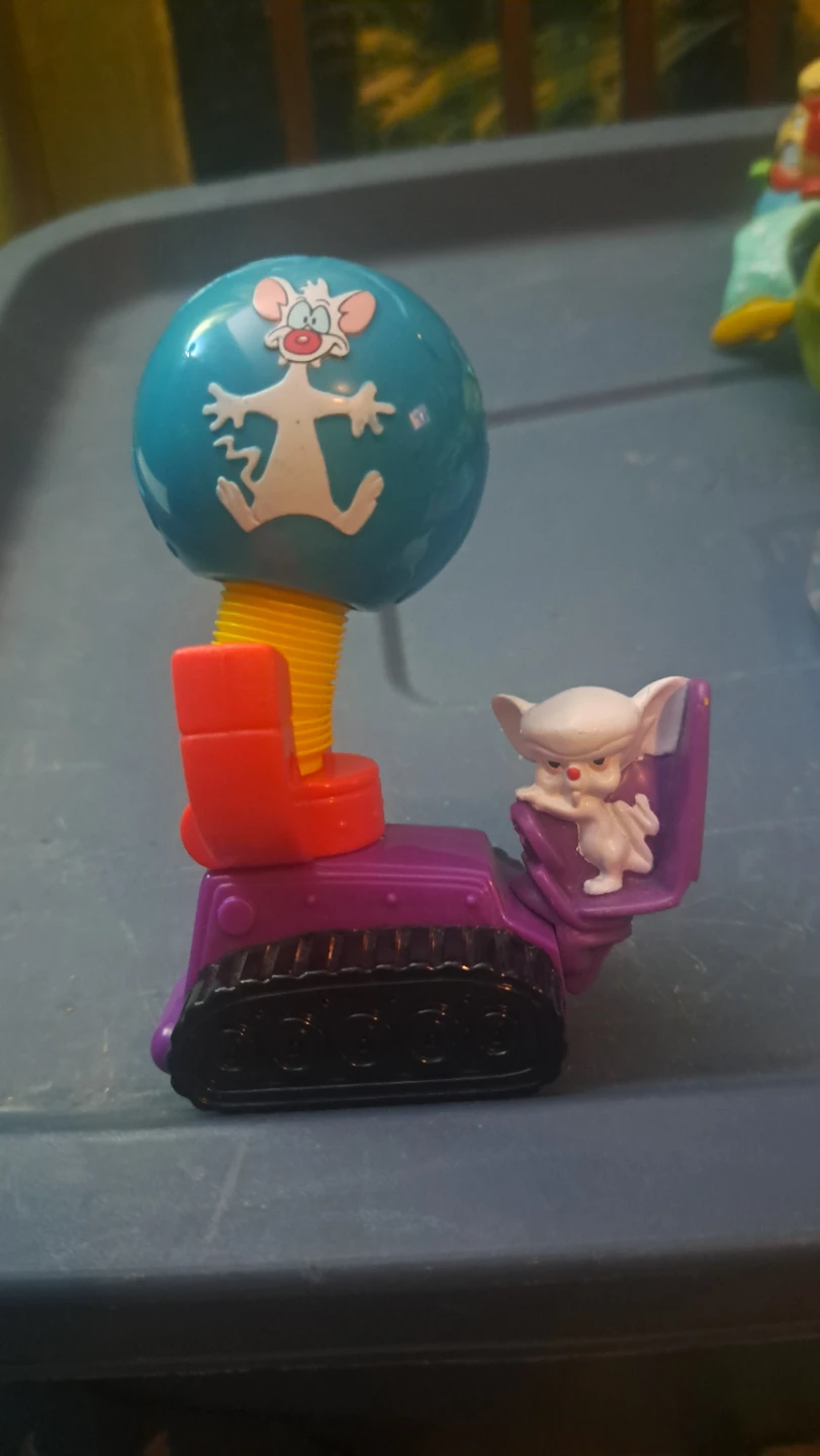 Vintage 90s Pinky and the Brain toy vehicle