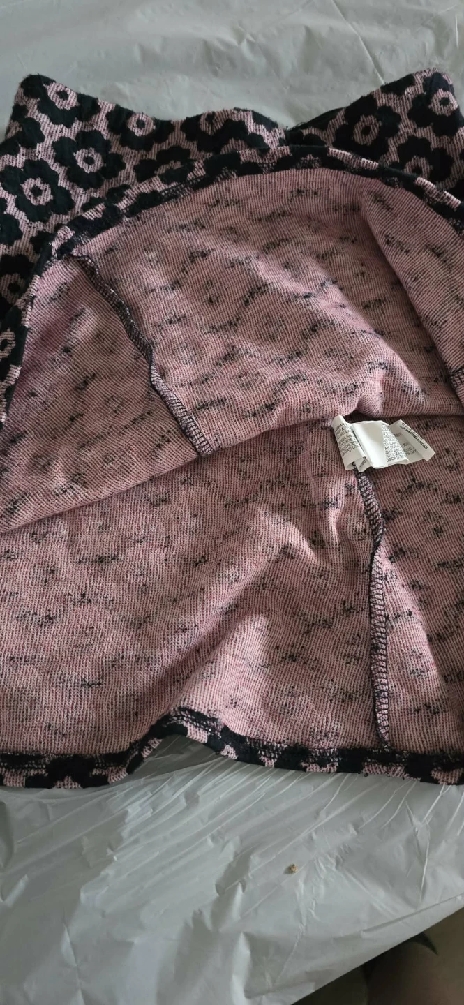 Pink and Black Floral A-Line Skirt - Size M - photo 2