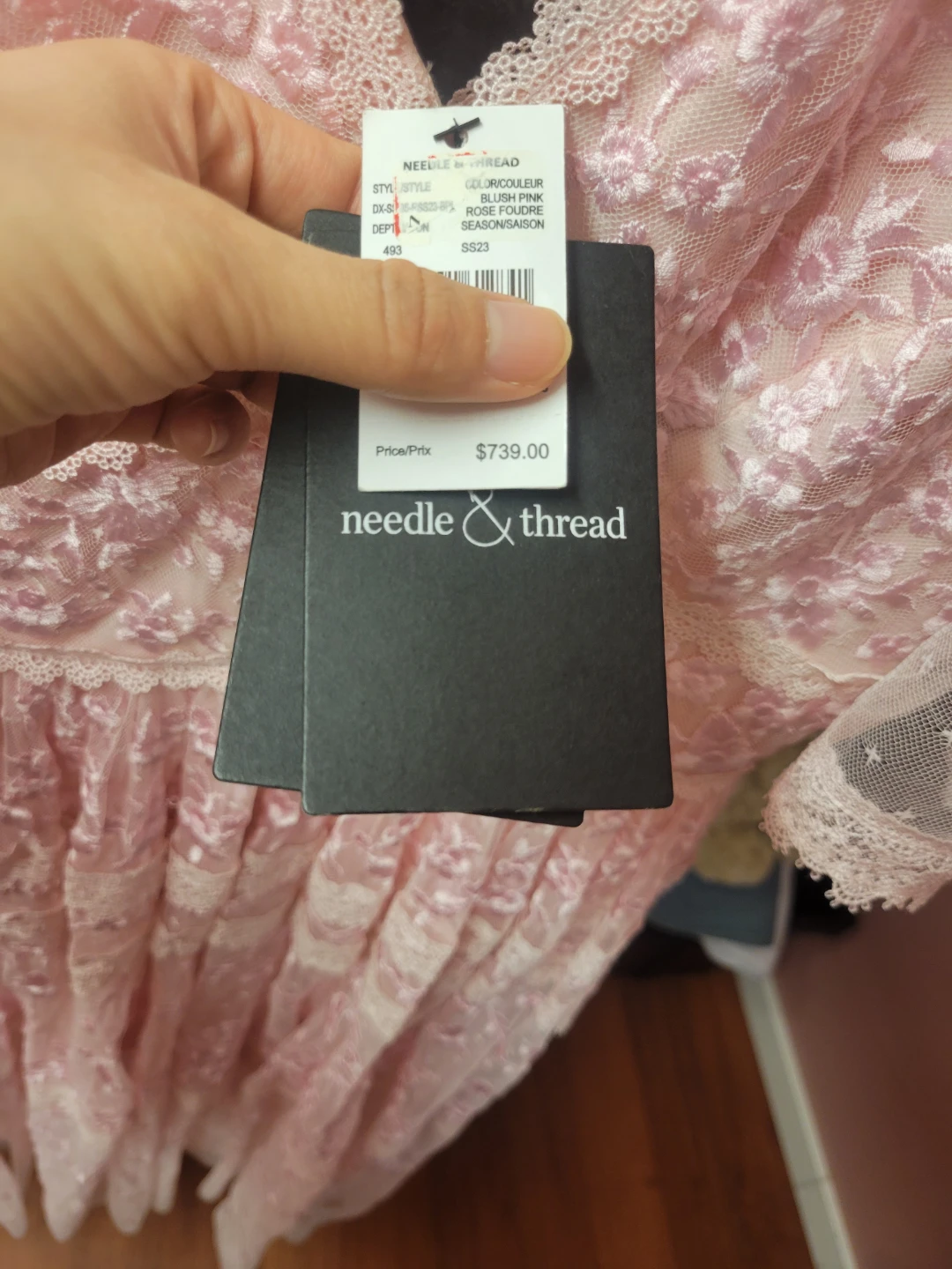 Needle & Thread Pink Lace Maxi Dress - UK 6/US 2 - photo 4