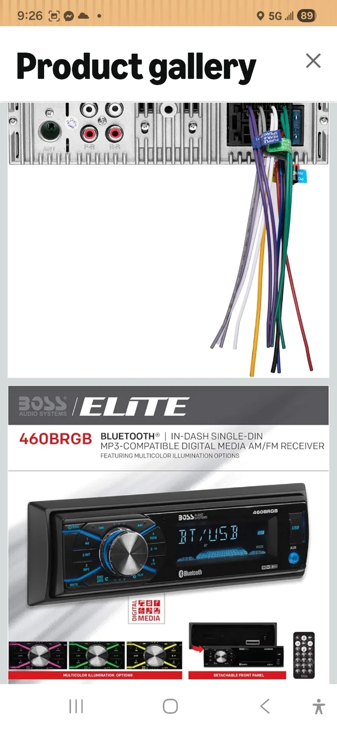 BOSS Audio Elite 460BRGB Single-DIN Bluetooth Receiver - photo 2