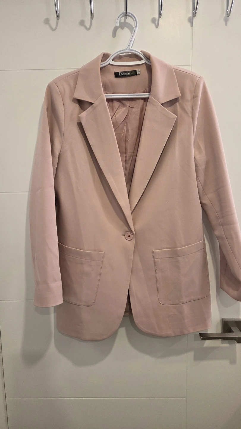 Women's Blazer - Light Pink Size L