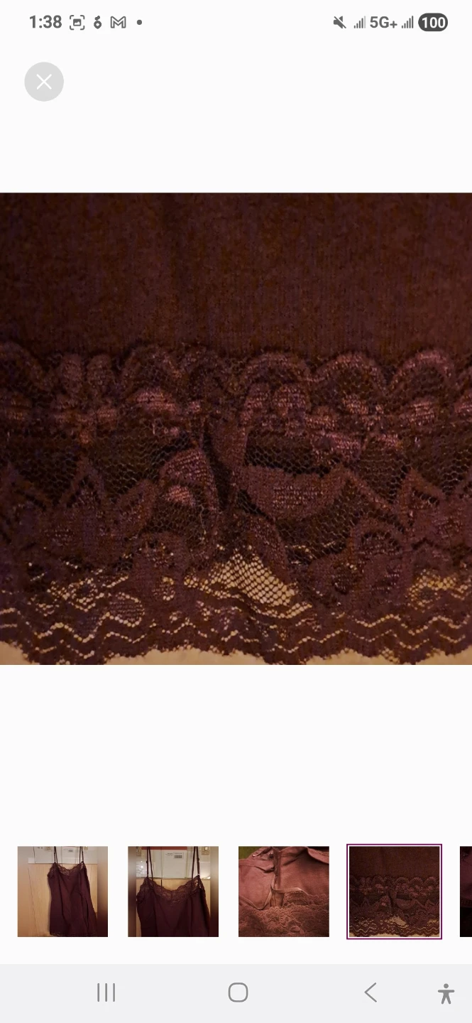 NEW CAMISOLE TANK BURGUNDY MAROON, Adjust Straps - photo 5