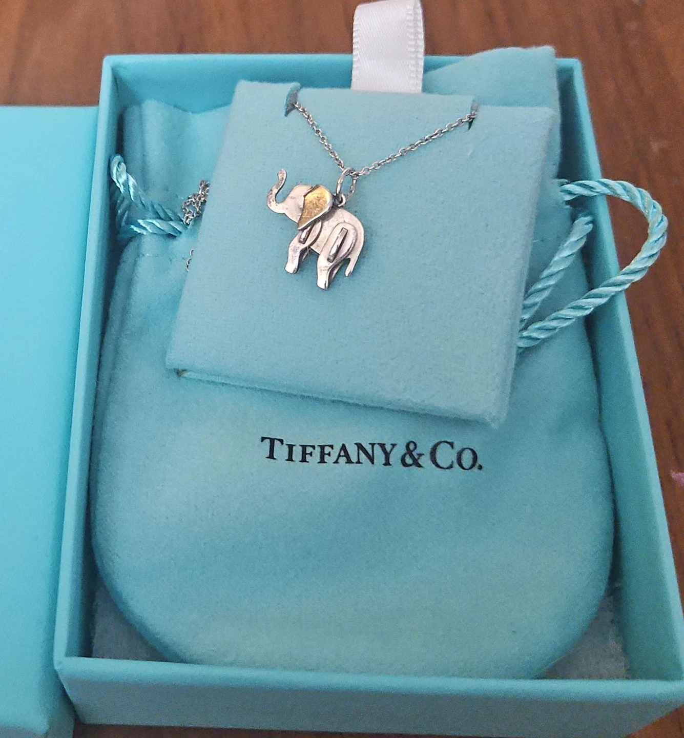 Tiffany & Co. Sterling Silver Elephant Pendant Necklace - photo 2