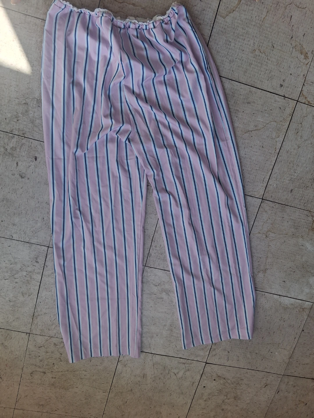 Pink Striped Pajama Pants