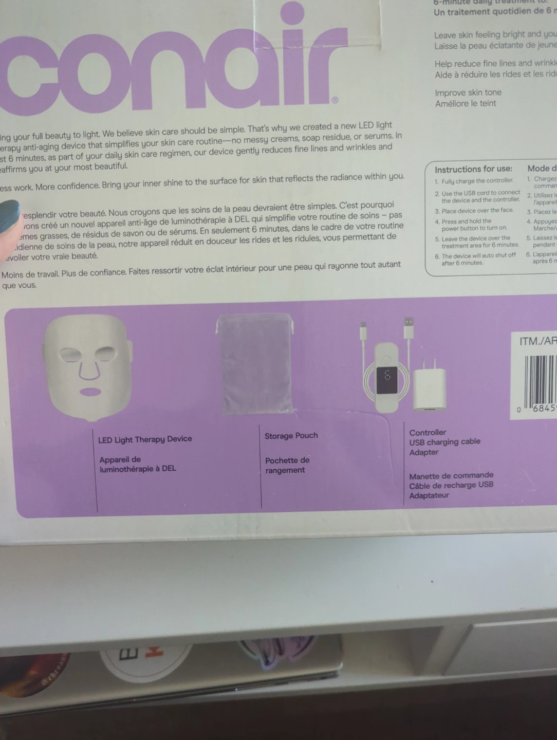 Conair LED Light Therapy Face Mask - photo 3
