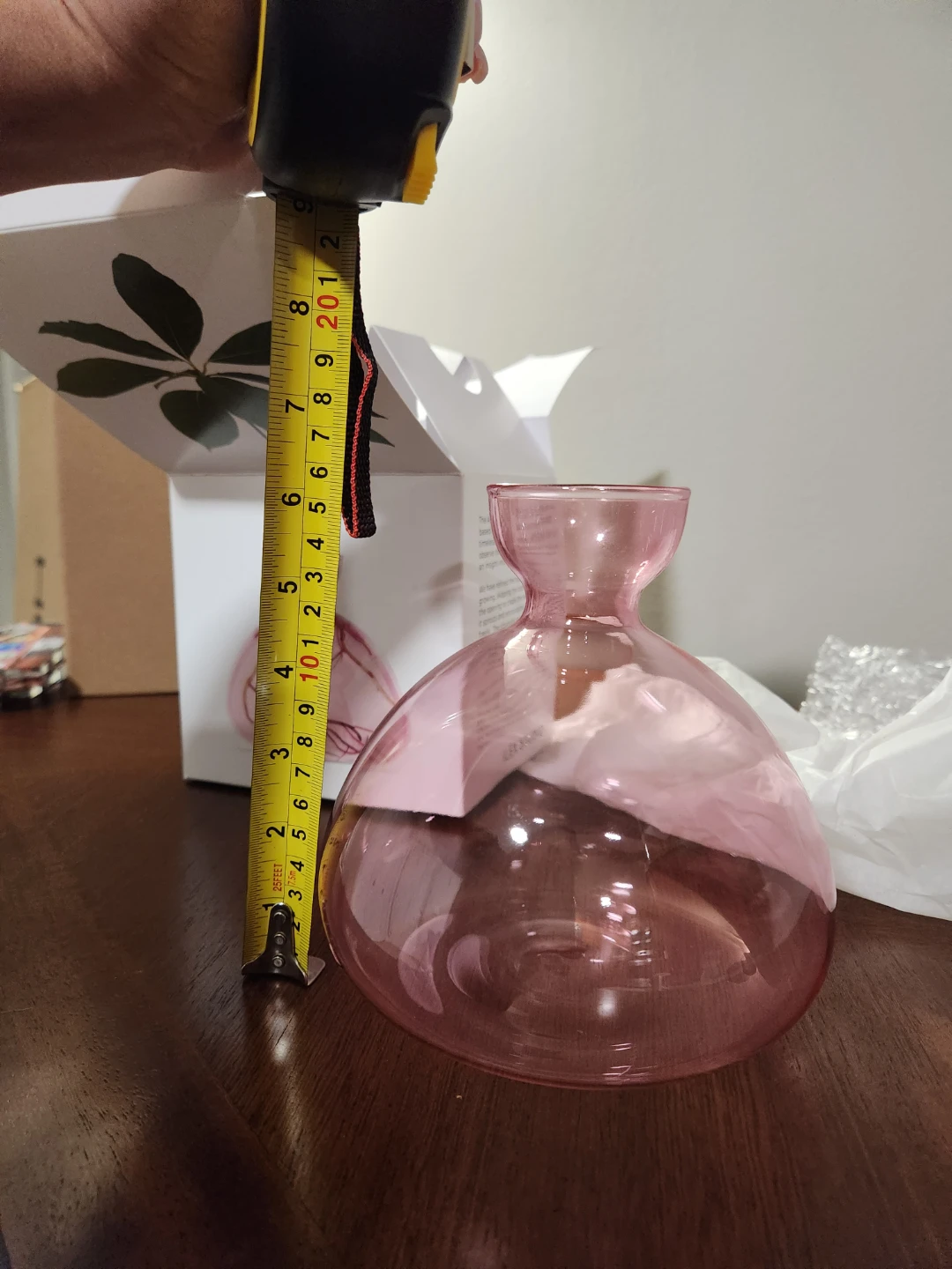 Pink Glass Avocado Vase - photo 2