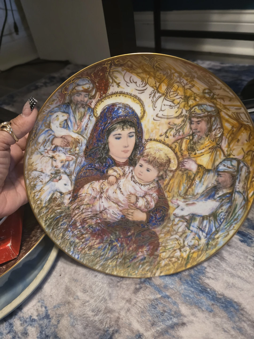 Edna Hibel 1988 Christmas Plate