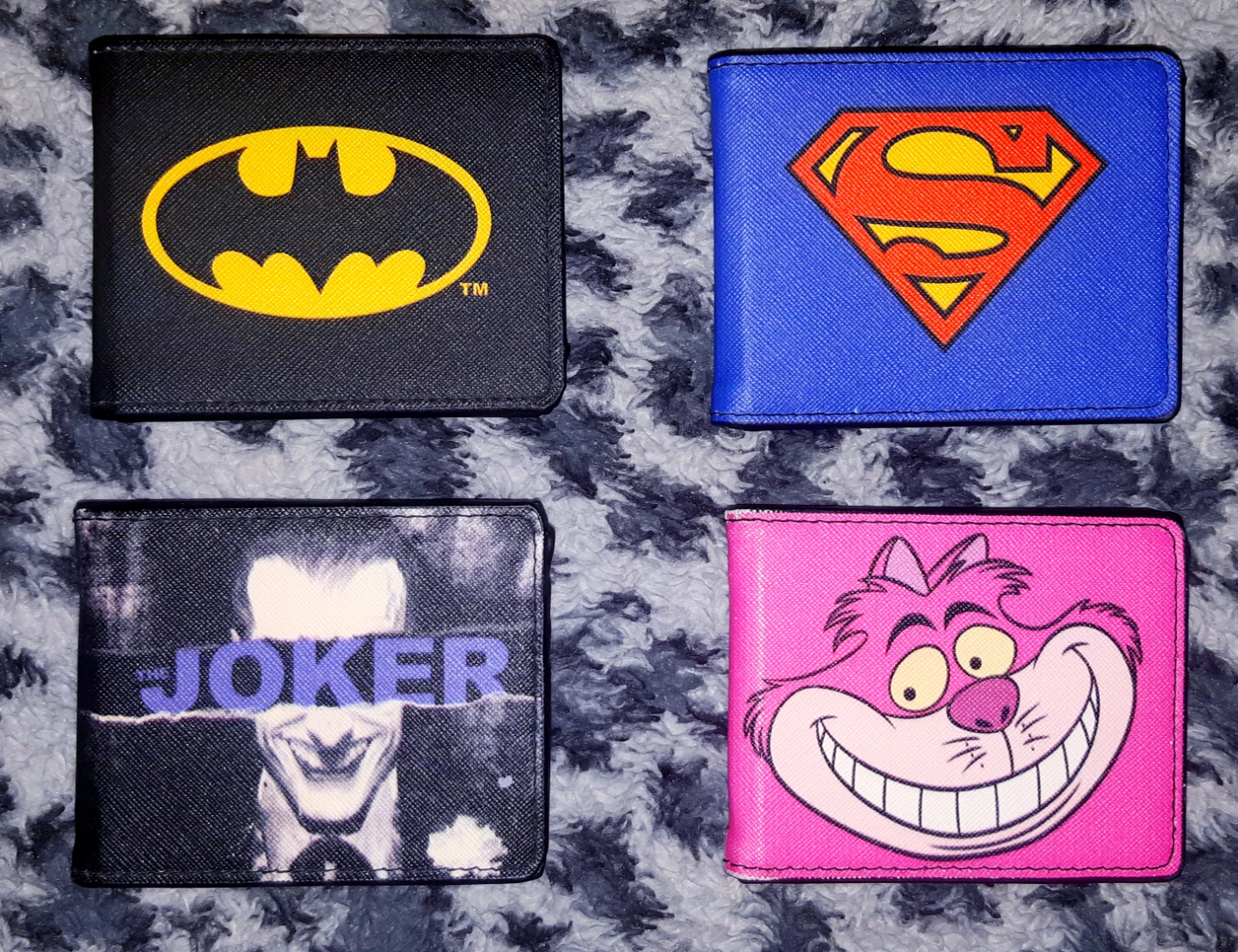 Buckle-Down Wallets - Batman, Superman, Joker, Cheshire Cat