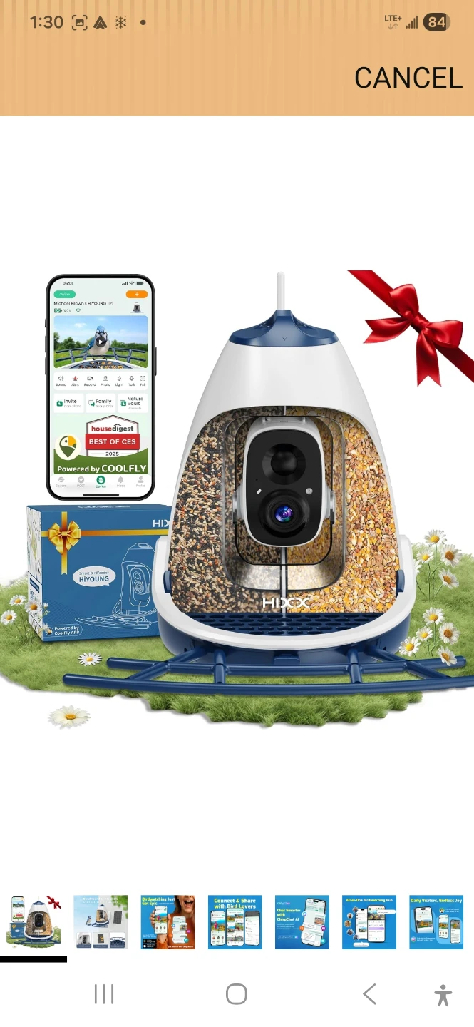 HIYOUNG Smart Bird Feeder with 2.5K HD Camera and Solar Panel - photo 2