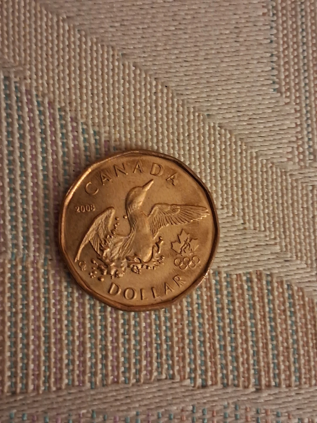 2008 Canada Lucky Loonie - Olympic Commemorative $1 Coin