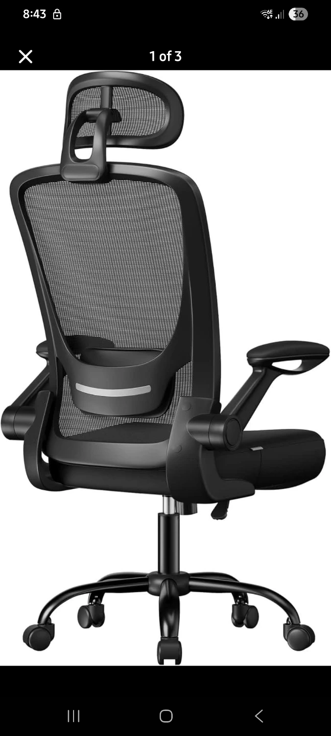 SONGMICS Office Chair OBN047B01 Ink Black