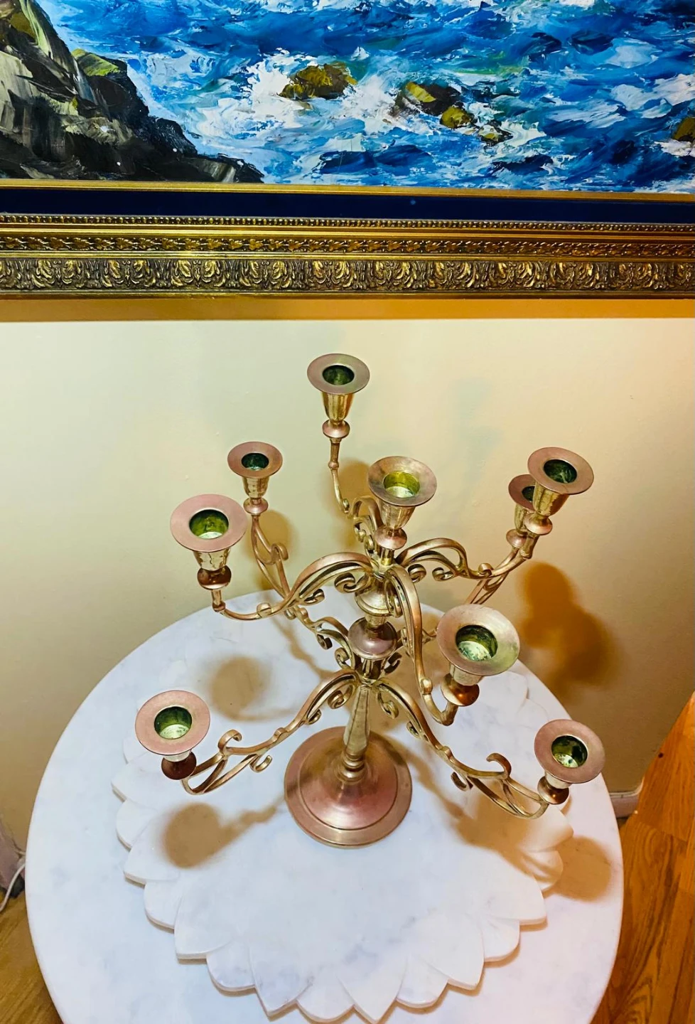 Brass Candelabra Centerpiece - photo 4