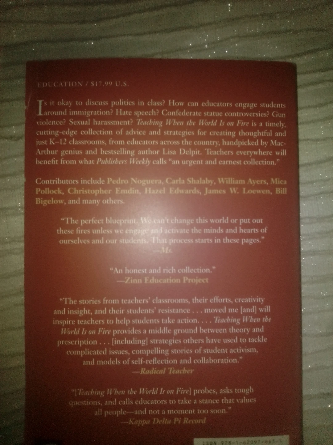 Teaching When The World Is On Fire by Lisa Delpit Book - photo 2