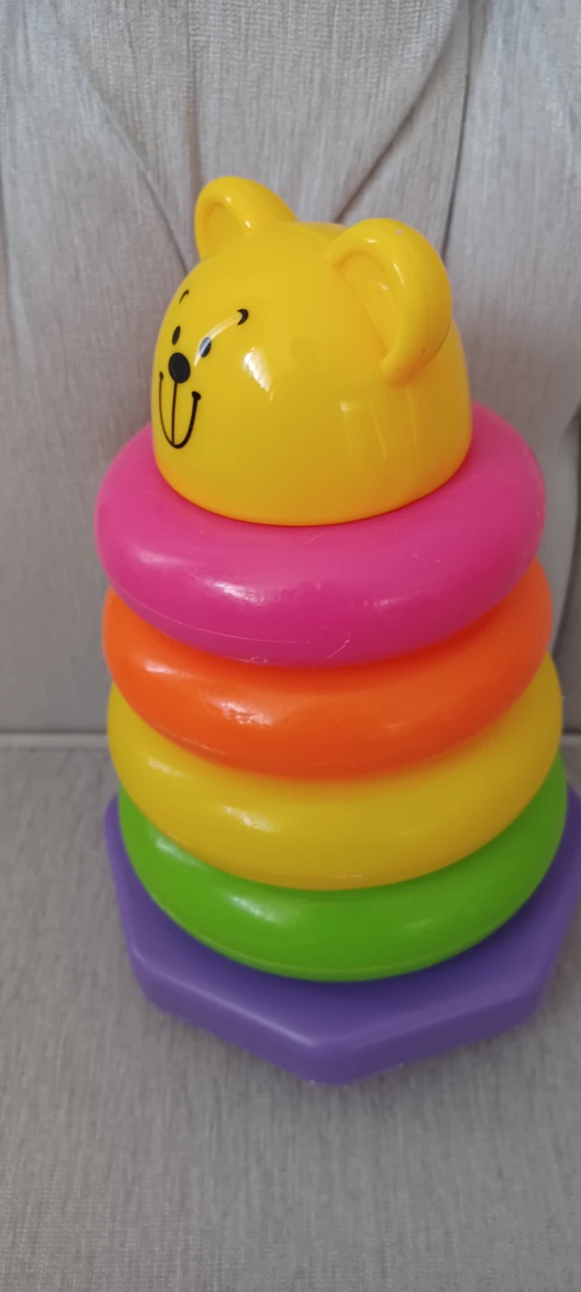 Stacking Ring Toy with Bear Top - photo 2