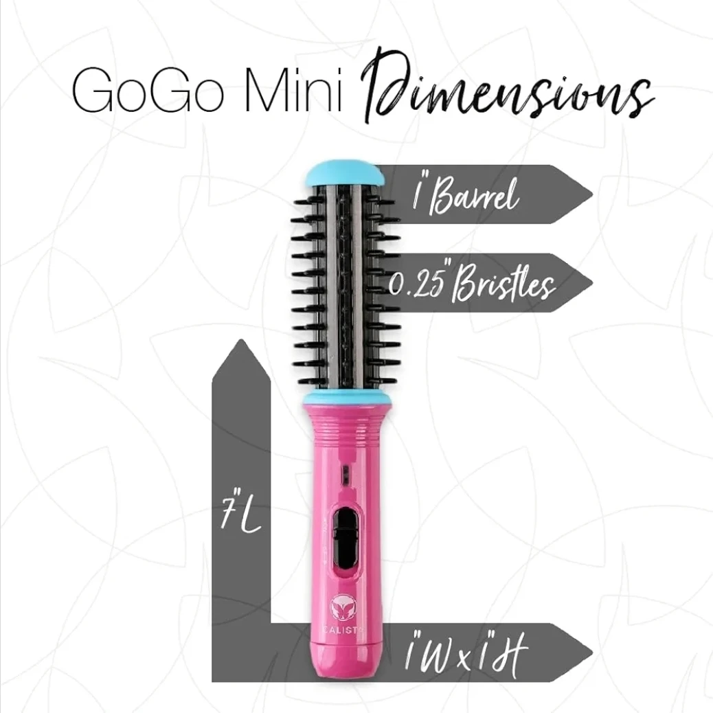 Calista GoGo Mini Heated Round Brush - Peachy Pink - photo 5