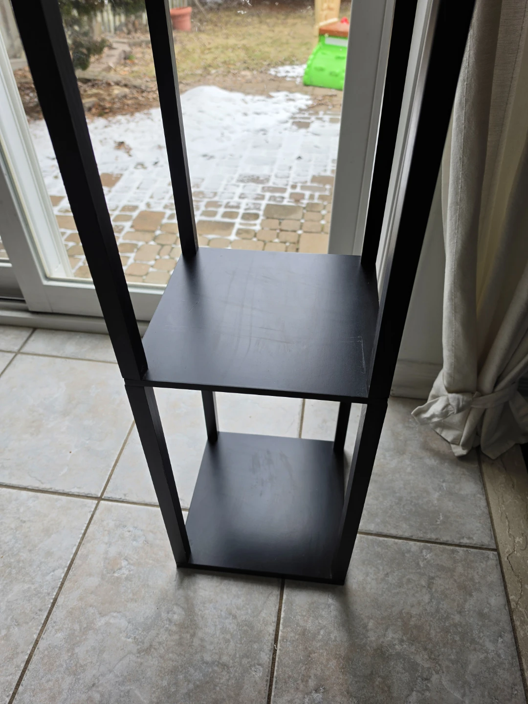 Black Floor Lamp with Shelves - photo 4