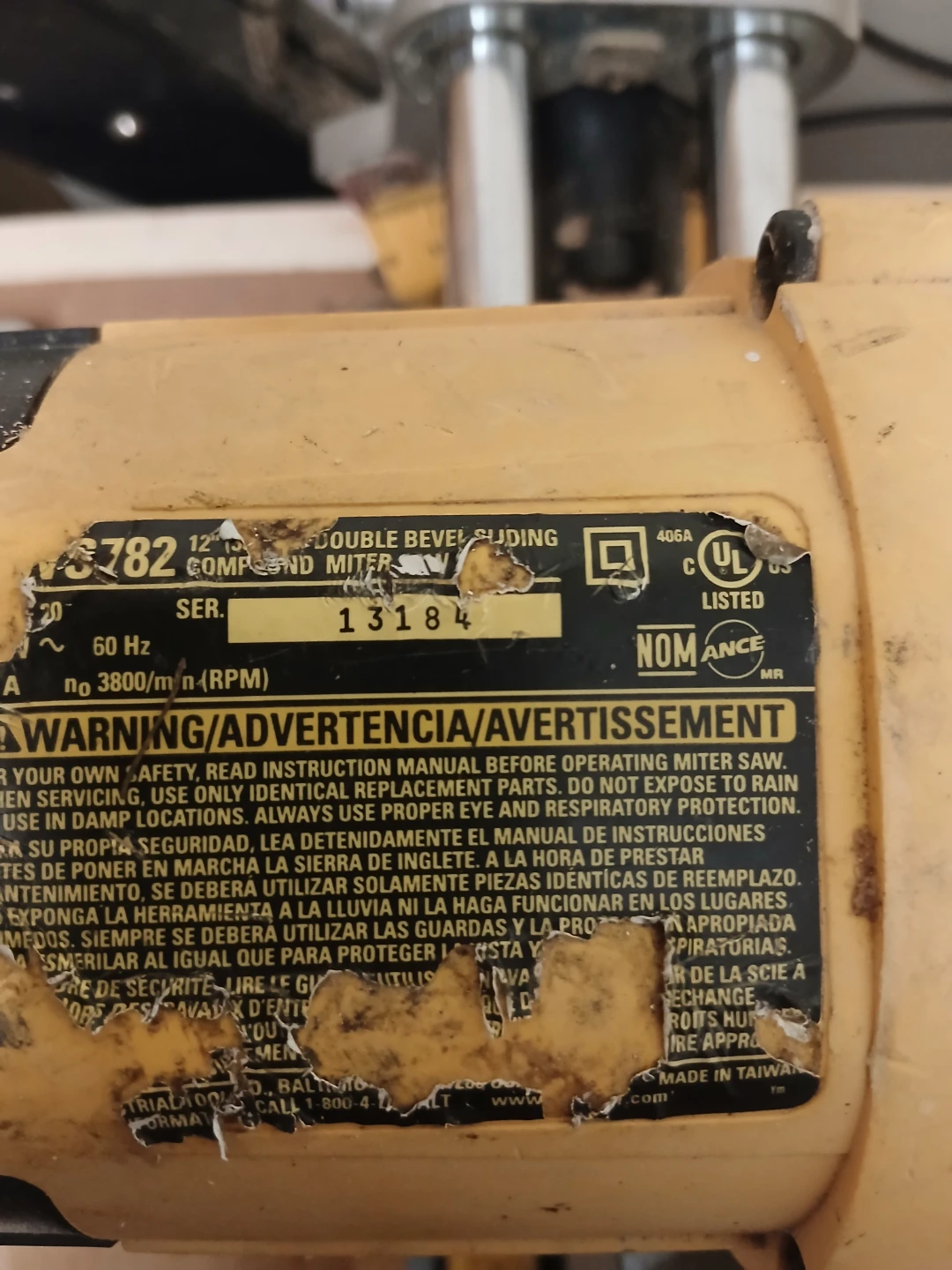 DEWALT DW782 Double Bevel Sliding Compound Miter Saw - photo 3