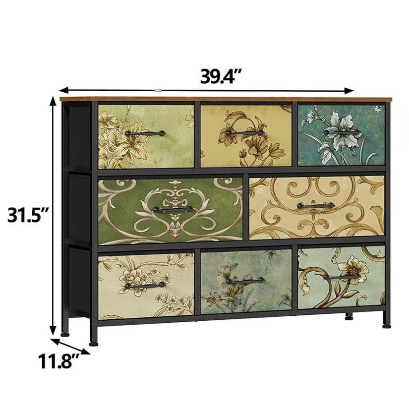 8-Drawer Dresser with Floral Design🥕 - photo 2