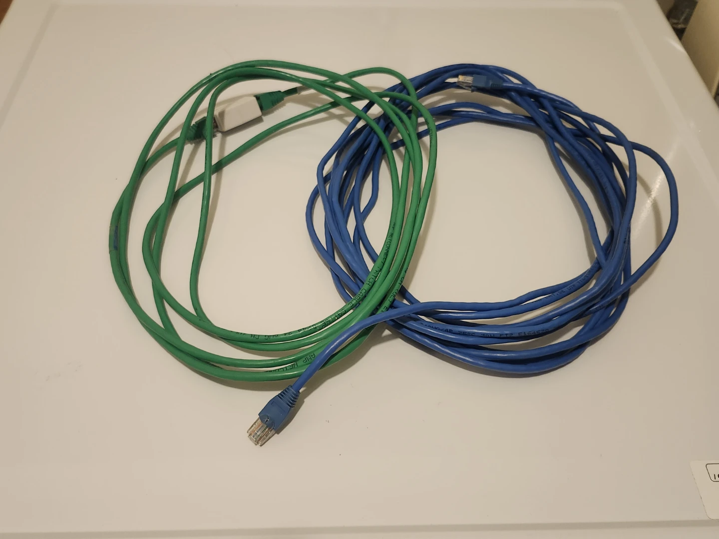 2x Ethernet Cables - Blue and Green - photo 2