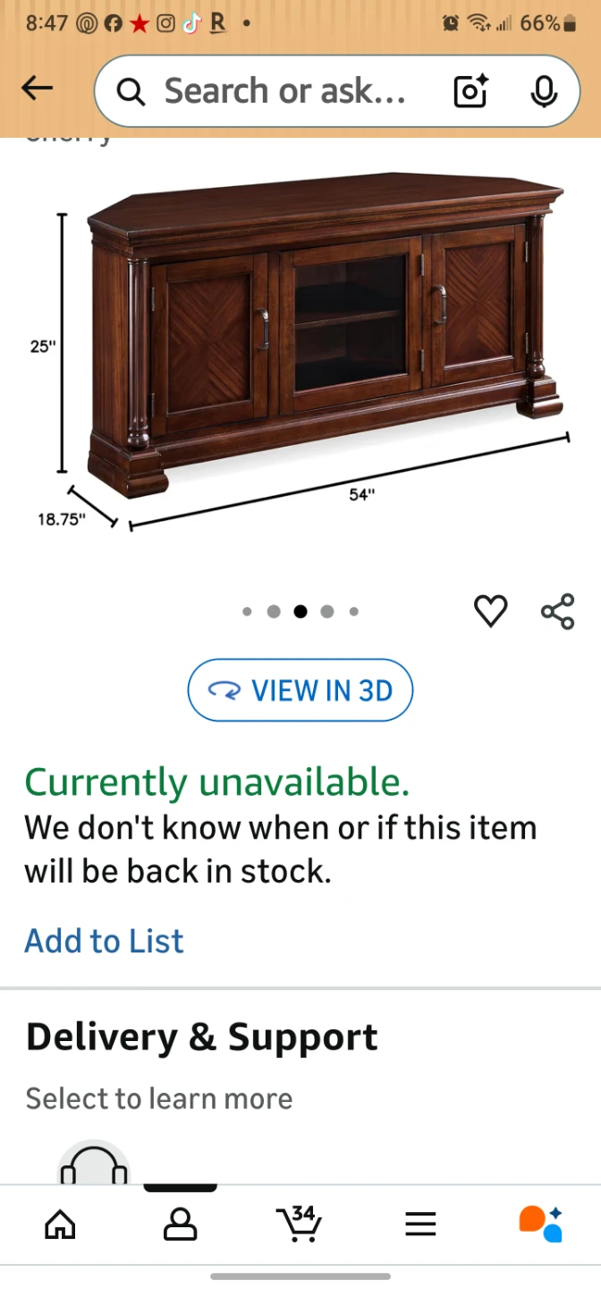 Leick Home 81685 Corvino Three Door Corner Stand - photo 2