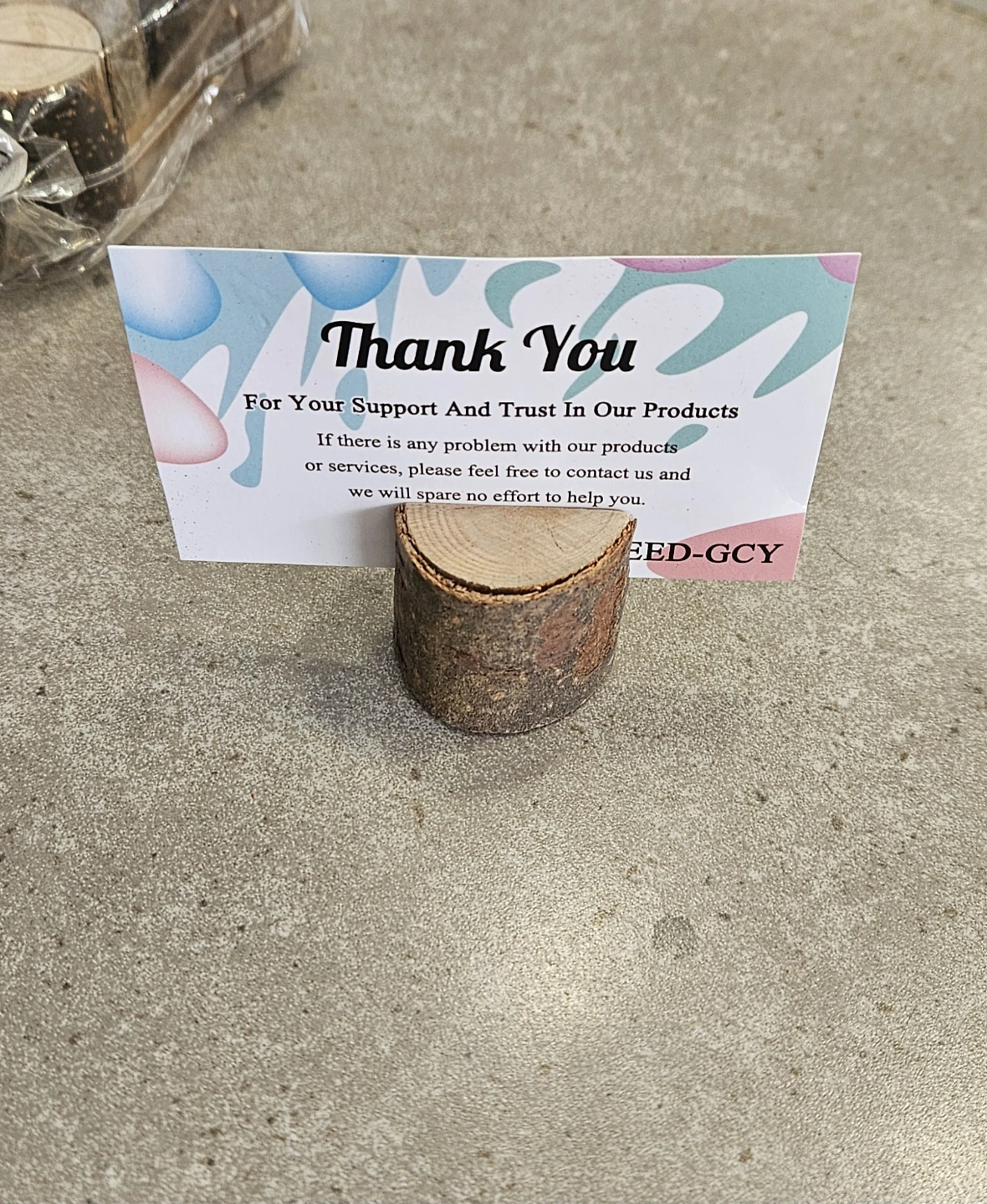 Wood table number or card holders - photo 2