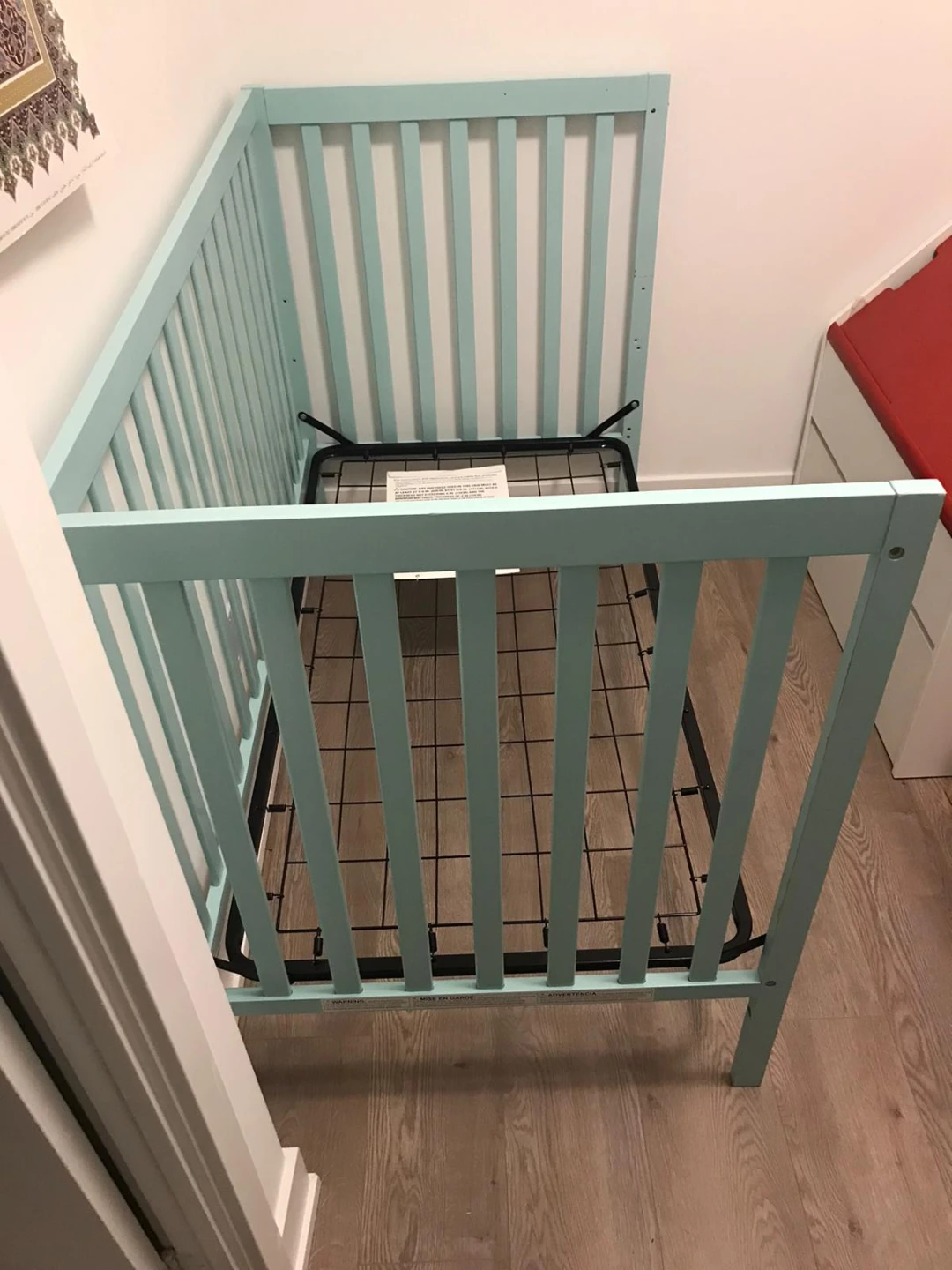 Light Blue Baby Crib - NO mattress