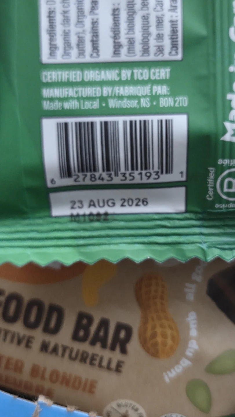 Made with Local - Organic Real Food Bar