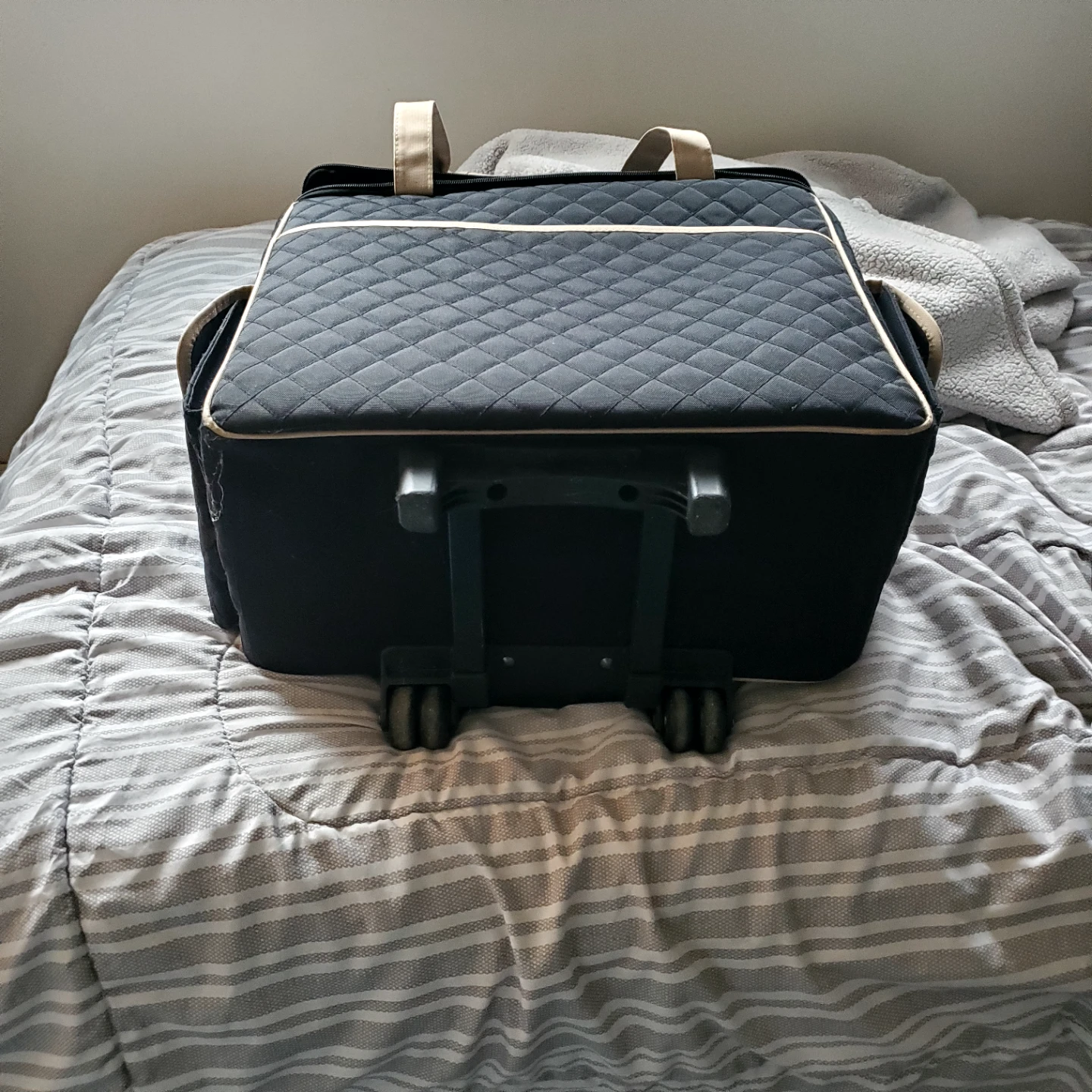 Black Rolling Craft Bag with Multiple Compartments - photo 2