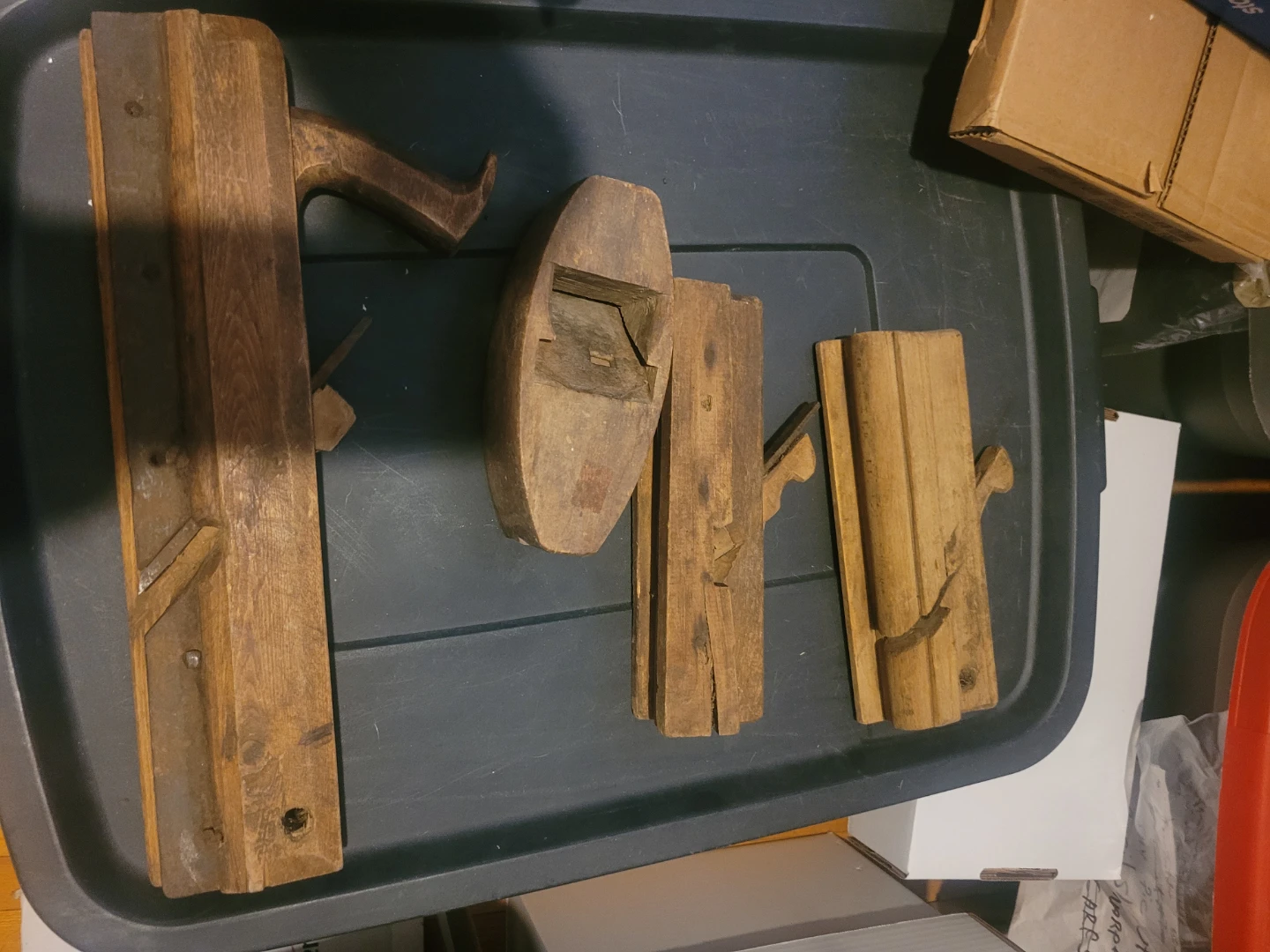Lot of 4 Vintage Wooden Woodworking Hand Planes