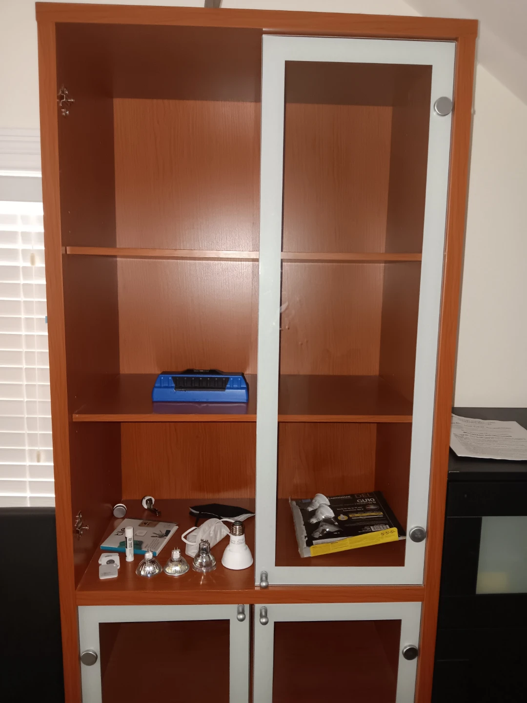 Wooden Bookshelf with Glass Doors (3) - photo 3